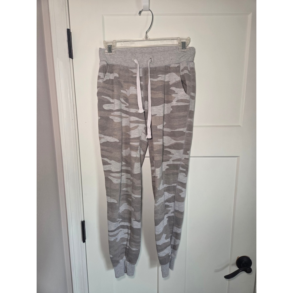 Reflex Life Is Out There Grey Camo Jogger Sweatpants Womens Medium Drawstring